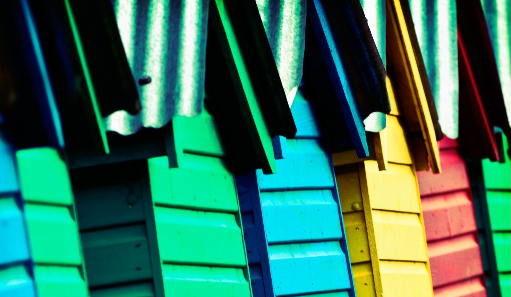 Beach huts on Llanbedrog Beach